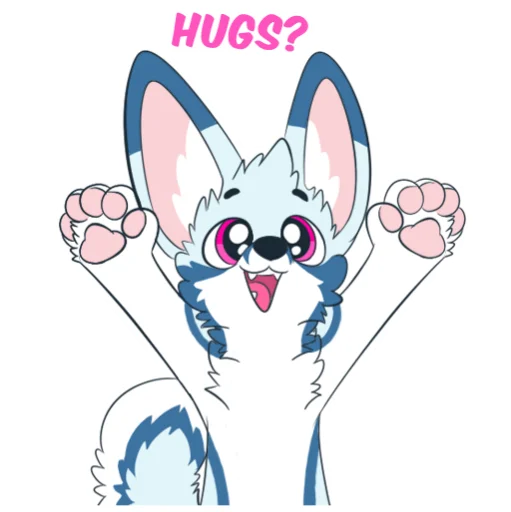 🤗 Стикер «Racefox Blue» для Telegram