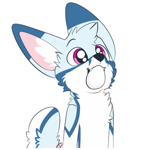 🥚 Стикер «Racefox Blue» для Telegram