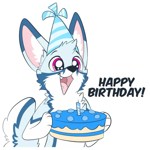 🎂 Стикер «Racefox Blue» для Telegram