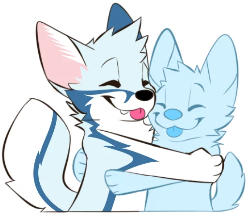 🤗 Стикер «Racefox Blue» для Telegram