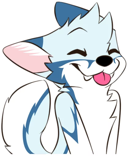 😄 Стикер «Racefox Blue» для Telegram