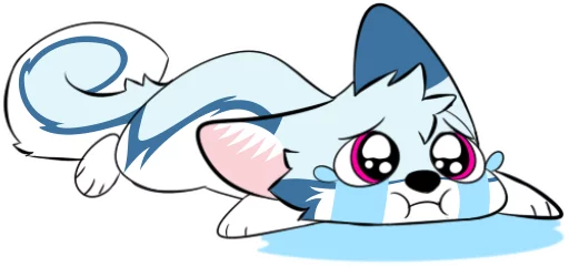 😢 Стикер «Racefox Blue» для Telegram
