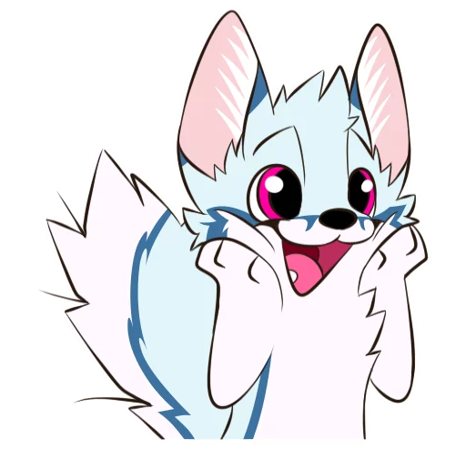 😆 Стикер «Racefox Blue» для Telegram