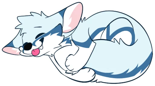 💤 Стикер «Racefox Blue» для Telegram