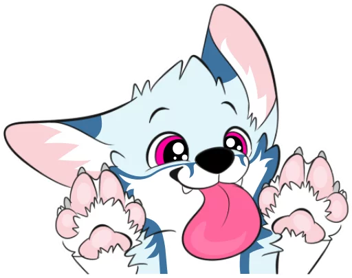 👅 Стикер «Racefox Blue» для Telegram