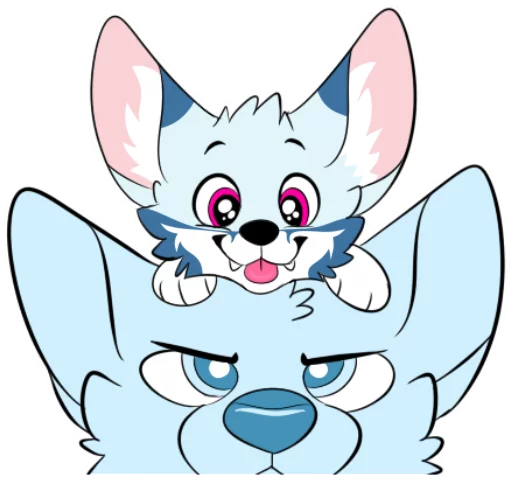 😋 Стикер «Racefox Blue» для Telegram