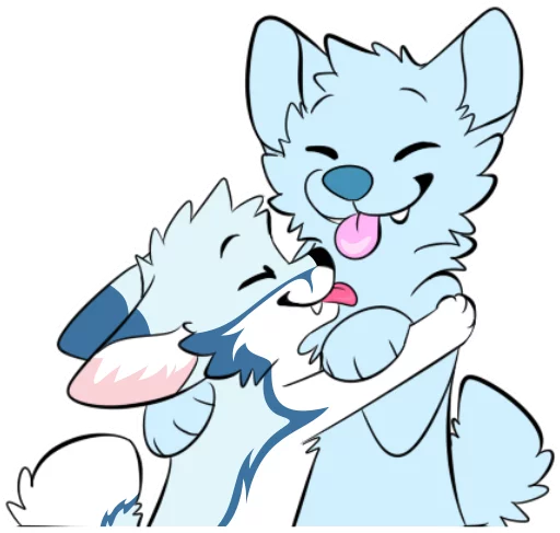 🤗 Стикер «Racefox Blue» для Telegram
