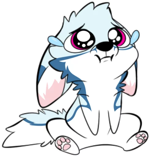 😢 Стикер «Racefox Blue» для Telegram