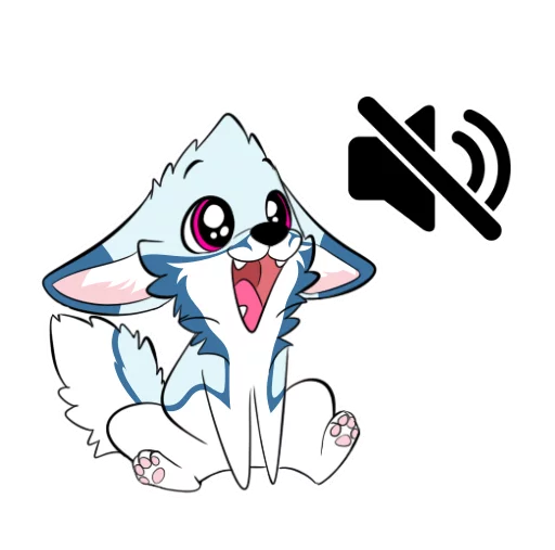 🔇 Стикер «Racefox Blue» для Telegram