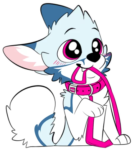 🐶 Стикер «Racefox Blue» для Telegram