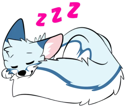 💤 Стикер «Racefox Blue» для Telegram