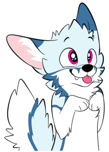 😮 Стикер «Racefox Blue» для Telegram