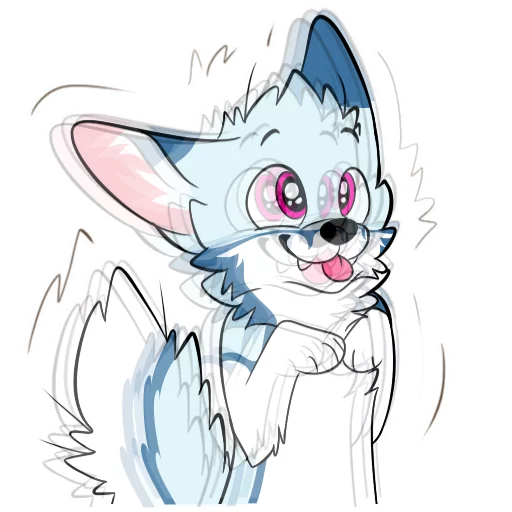 🔋 Стикер «Racefox Blue» для Telegram