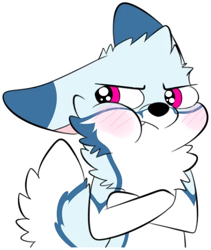 😒 Стикер «Racefox Blue» для Telegram