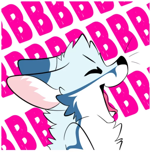 🔉 Стикер «Racefox Blue» для Telegram