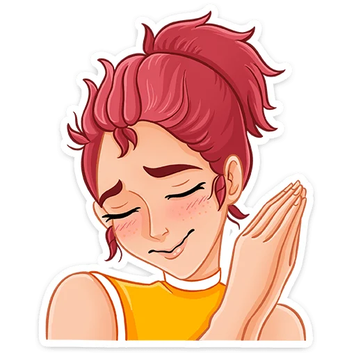 ☺️ Стикер «Рэйчел» для Telegram