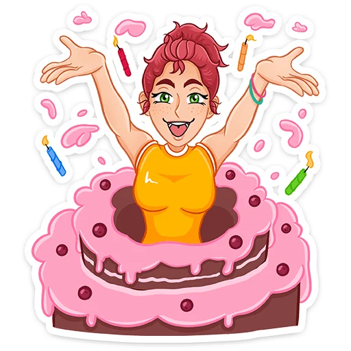 🎂 Стикер «Рэйчел» для Telegram