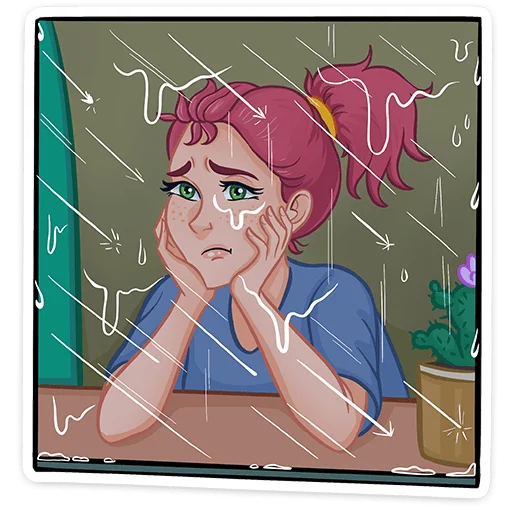 🌧 Стикер «Рэйчел» для Telegram