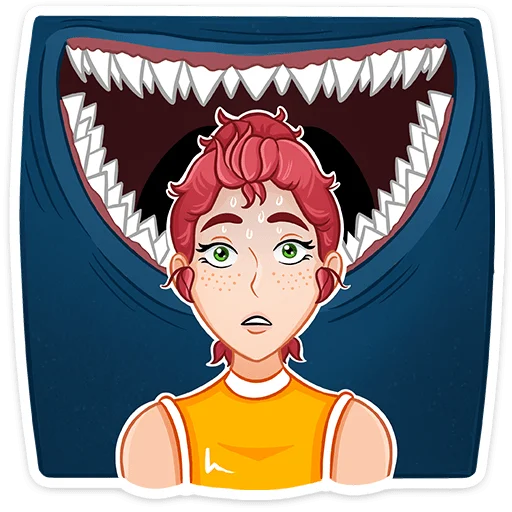 🦈 Стикер «Рэйчел» для Telegram