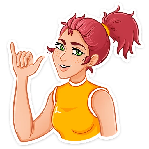 🤙 Стикер «Рэйчел» для Telegram