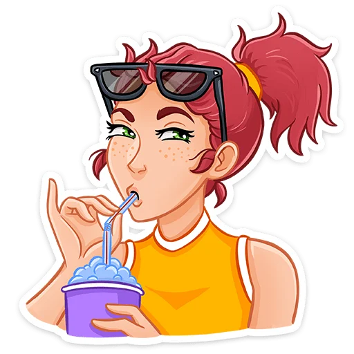🥤 Стикер «Рэйчел» для Telegram
