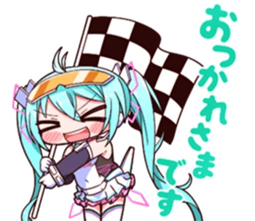 🏁 Стикер «Racing Miku» для Telegram