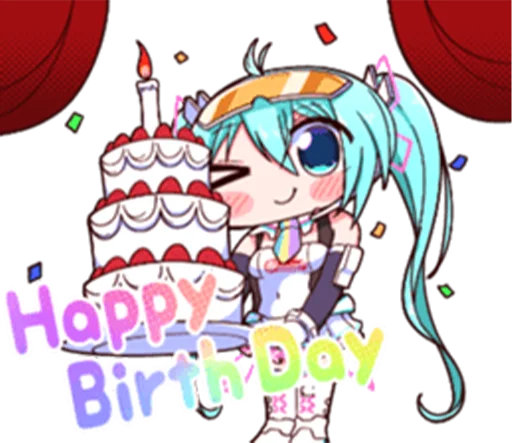 🎂 Стикер «Racing Miku» для Telegram