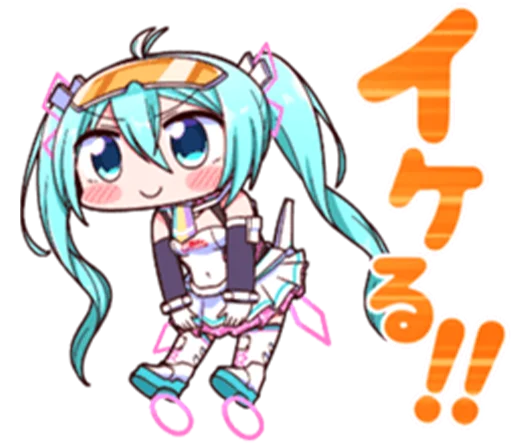🙂 Стикер «Racing Miku» для Telegram