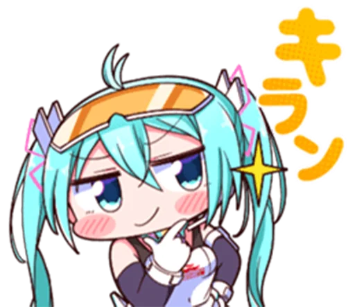 😎 Стикер «Racing Miku» для Telegram