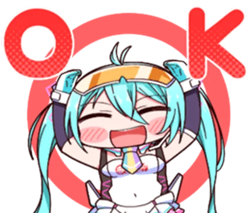 Стикерпак Racing Miku для Telegram