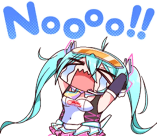 😭 Стикер «Racing Miku» для Telegram