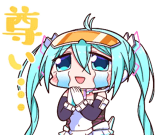 😭 Стикер «Racing Miku» для Telegram