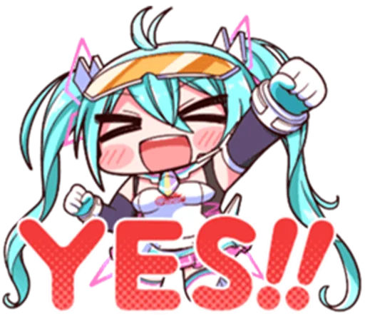 ✊ Стикер «Racing Miku» для Telegram
