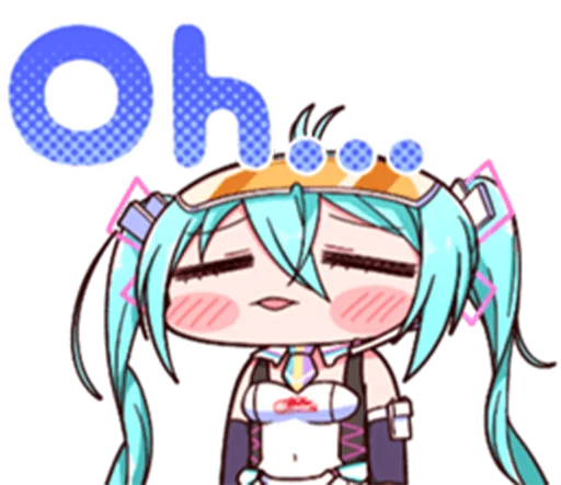 😕 Стикер «Racing Miku» для Telegram