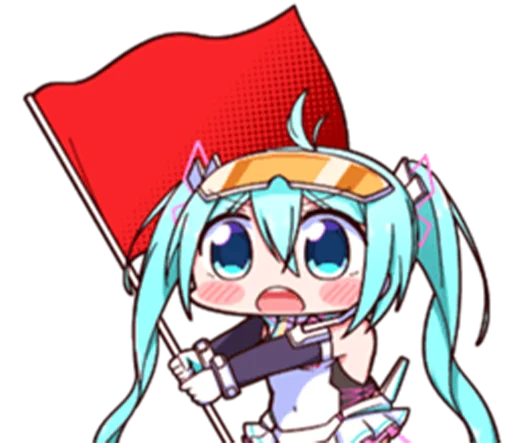 🚩 Стикер «Racing Miku» для Telegram