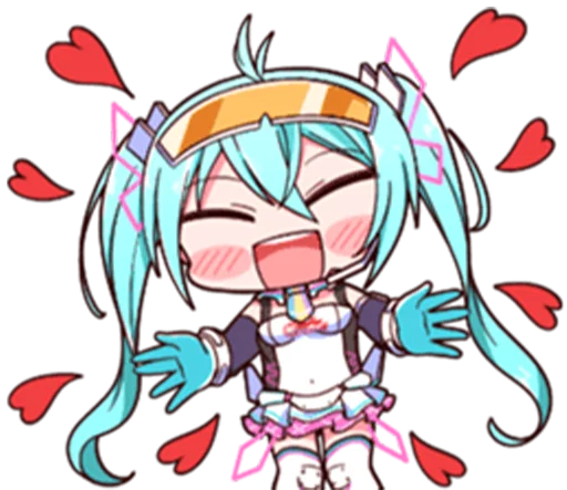 ♥️ Стикер «Racing Miku» для Telegram