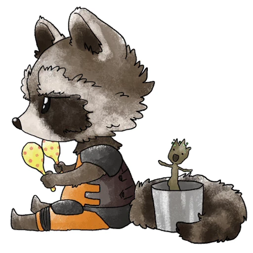 🕺 Стикер «Rocket Raccoon» для Telegram