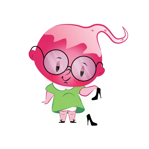 👠 Стикер «Radish Mila» для Telegram