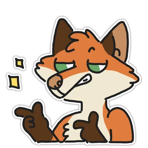 🦊 Стикер «Rainbow Fox» для Telegram