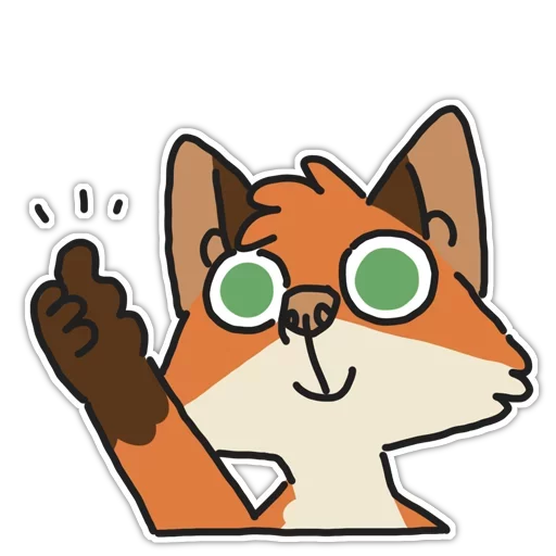 🦊 Стикер «Rainbow Fox» для Telegram