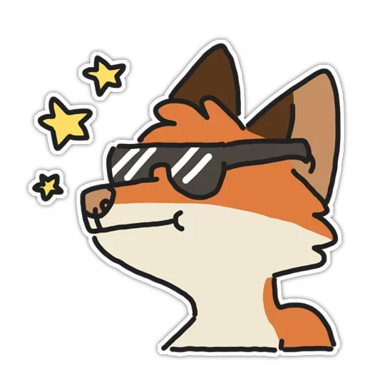 🦊 Стикер «Rainbow Fox» для Telegram