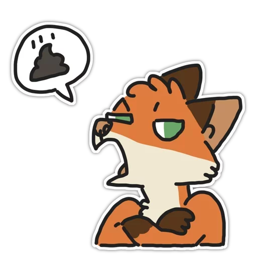 🦊 Стикер «Rainbow Fox» для Telegram