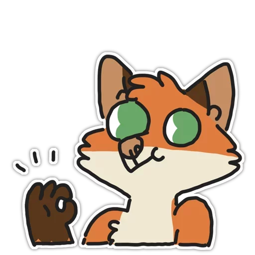 🦊 Стикер «Rainbow Fox» для Telegram