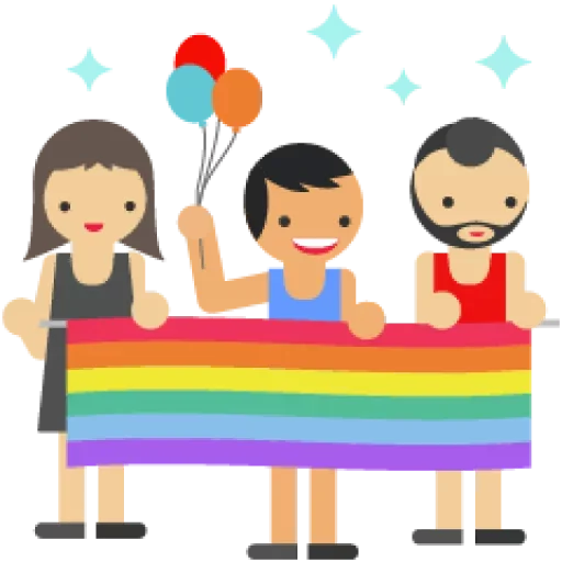 ☺️ Стикер «Rainbow for people» для Telegram