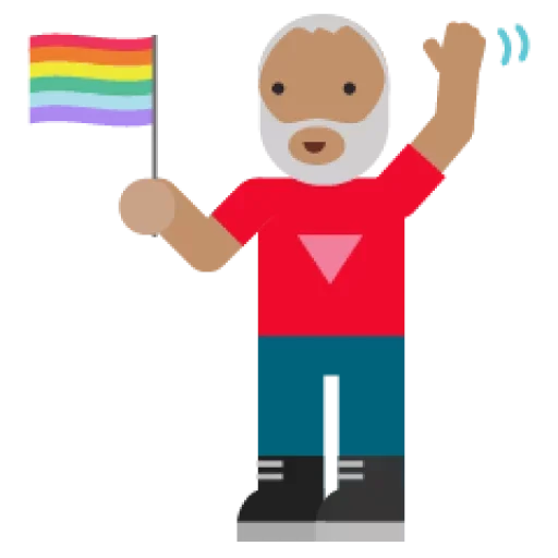 😊 Стикер «Rainbow for people» для Telegram