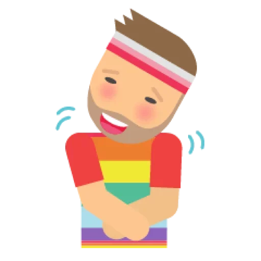 🥳 Стикер «Rainbow for people» для Telegram