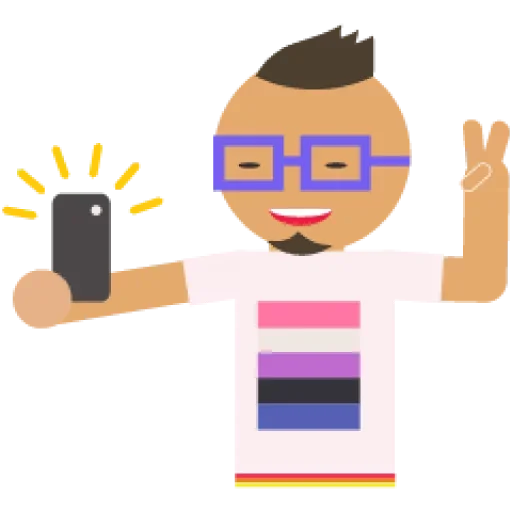 🧐 Стикер «Rainbow for people» для Telegram
