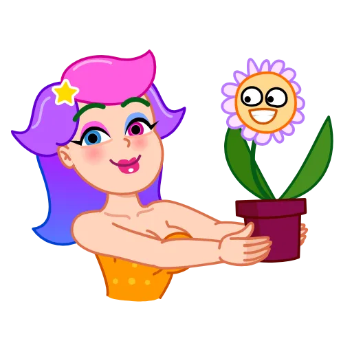 🤗 Стикер «Rainbow Girl» для Telegram