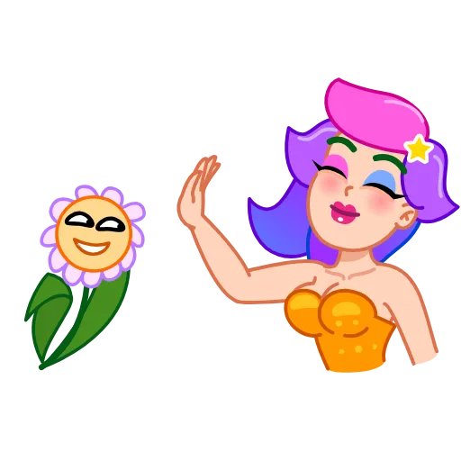 👋 Стикер «Rainbow Girl» для Telegram