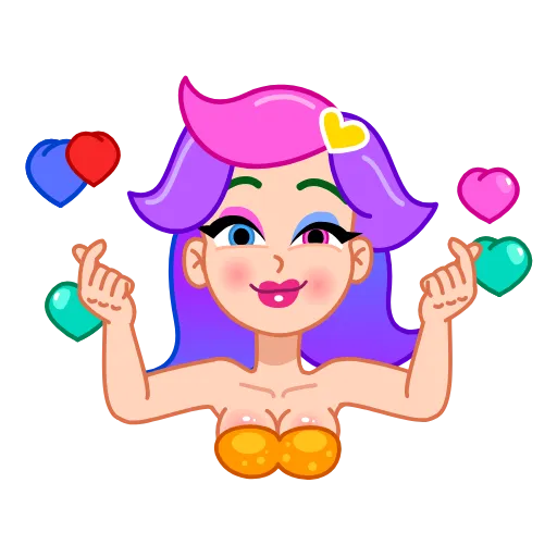 💕 Стикер «Rainbow Girl» для Telegram